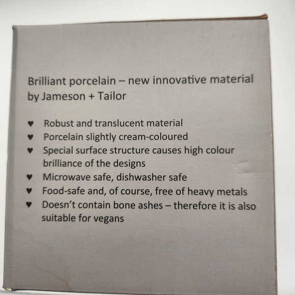 Jameson & Tailor 6-Cup Porcelain (Vegan) White/Lavender/Black Tea Pot w/Lid Box - Picture 12 of 12